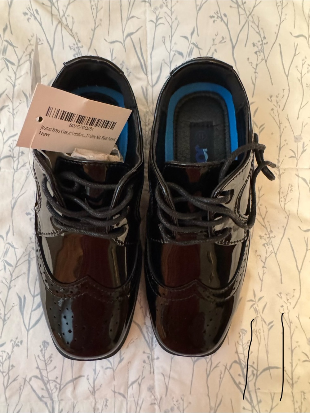 Boys Black Patent Dress Shoes - Classic Lace-Up